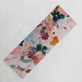 floral bloom abstract painting Yoga Mat