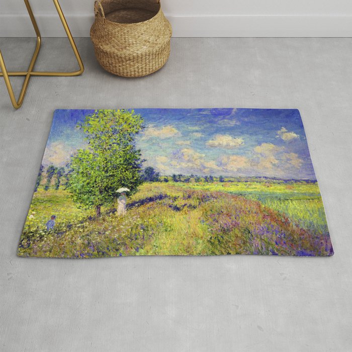 Claude Monet "The Summer, Poppy Field" Rug