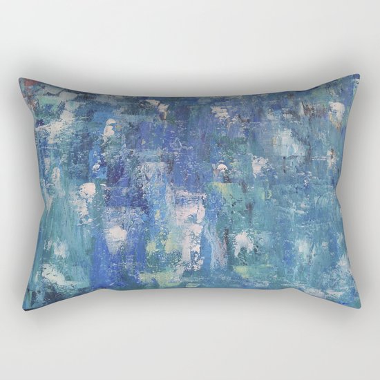 Abstract blue Rectangular Pillow