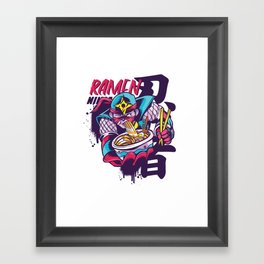 Ninja Ramen  Framed Art Print