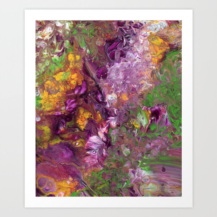 Abstract Floral Acrylic Painting Art Print By Lawatha Society6