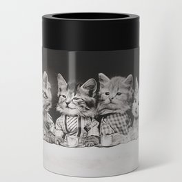 A Hungry Bunch of Kitty Cats Vintage Photo Can Cooler