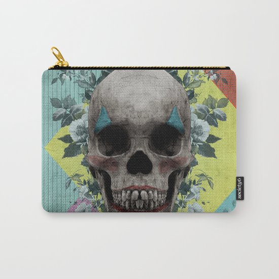 skull getting' ready for halloween but didn't quite succeed Carry-All Pouch
