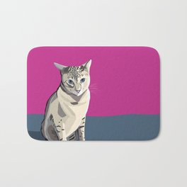 Délie Bath Mat | Roxanne, Cat, Love, Drawing, Animal, Kittycat, Friendship, Digital 