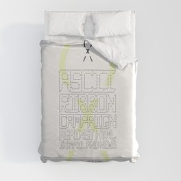 ASCII Ribbon Campaign against HTML in Mail and News – White Duvet Cover