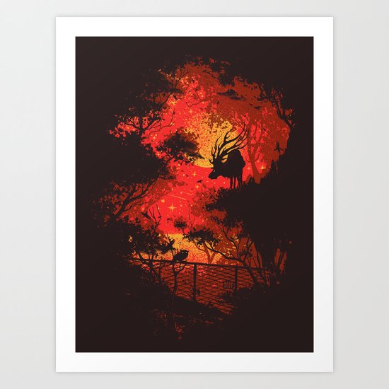 Yellow Moon Art Print