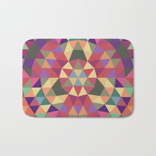 Tribal triangle mandala Bath Mat