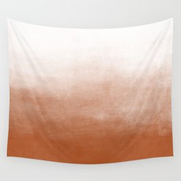 Ombre Paint Color Wash (burnt orange/white) Wall Tapestry