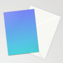 PEACOCK ABSTRACT. Bright Blue Gradient  Stationery Card