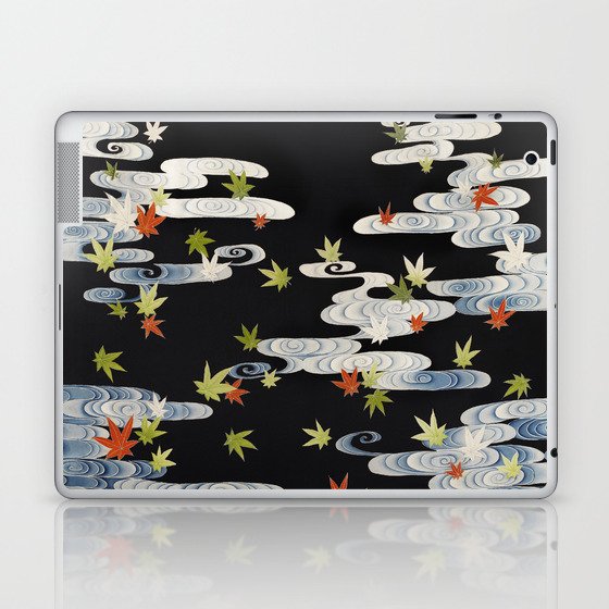 Traditional Ancient Chinese Leaves on Water Painting Laptop & iPad Skin