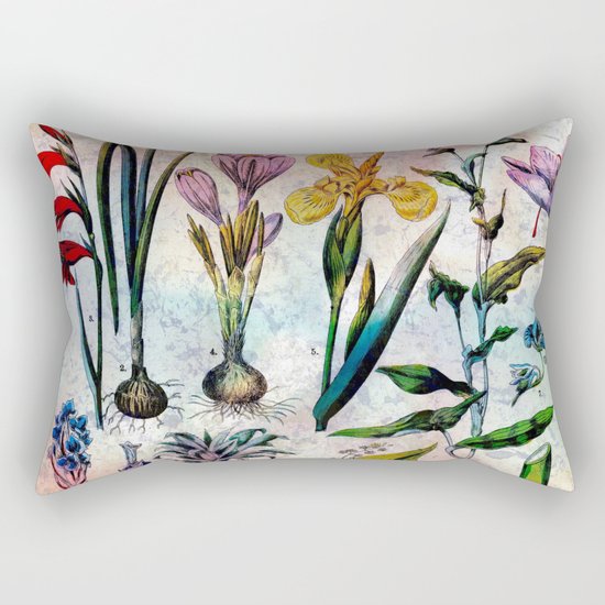 Bright Botanical Rectangular Pillow