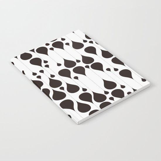 Monochrome waterdrops pattern. Notebook