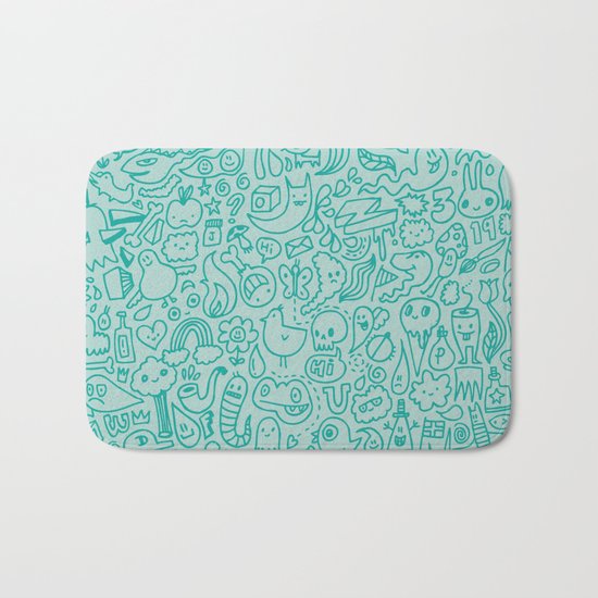 Chalk Doodle Bath Mat