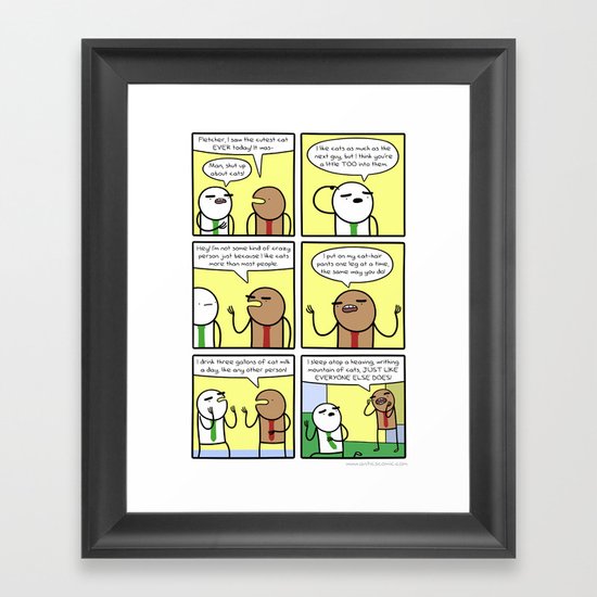 Antics #311 - too much love Framed Art Print
