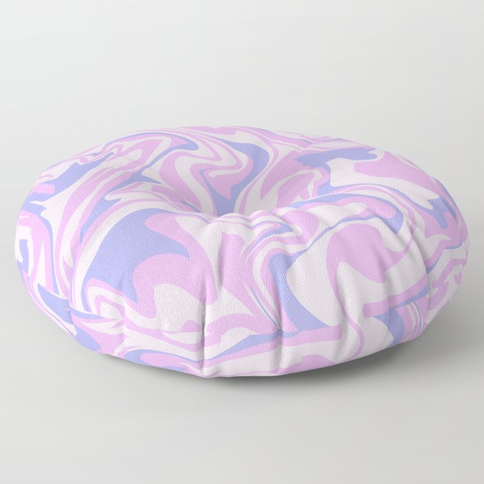 marbled peace_pink purple pastel Floor Pillow