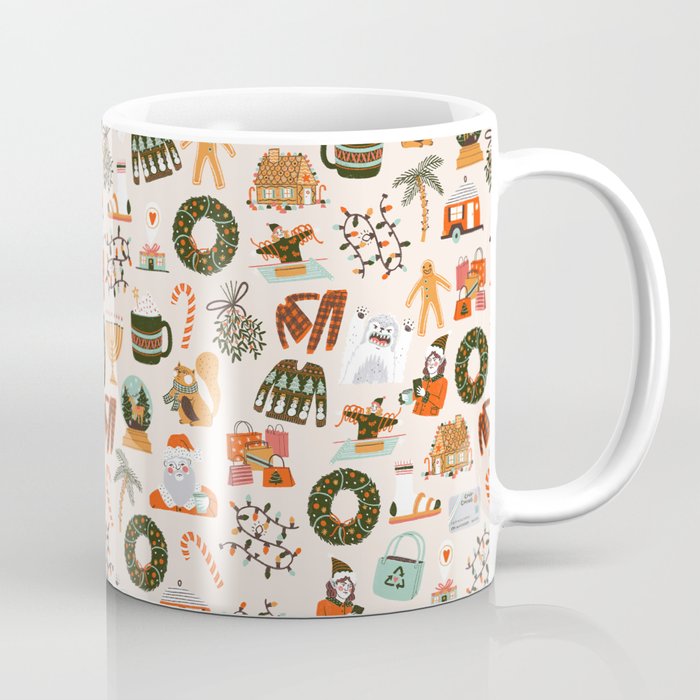 Happy Holidays Mall Bingo Coffee Mug