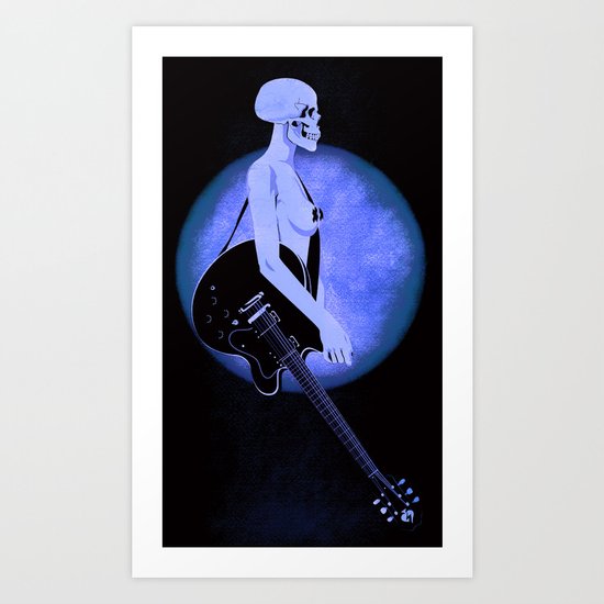 Skull Of Rock/Black Art Print