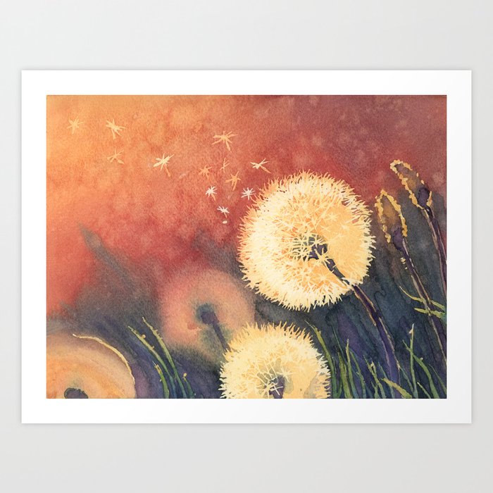 Dandelion Dust Art Print