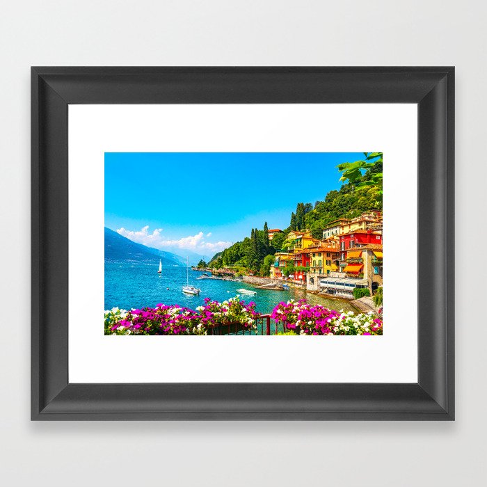 Varenna, Como Lake, Italy. Framed Art Print