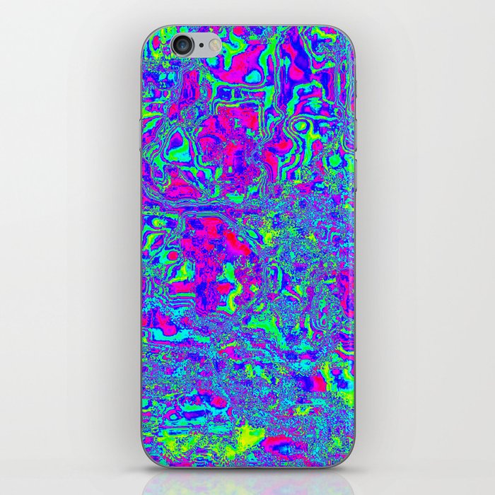 Cool Colors and Pink Psychedelic Design iPhone Skin