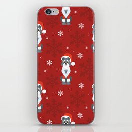 Colorful Seamless Pattern with Cute Dog in Christmas Costume 04 iPhone Skin