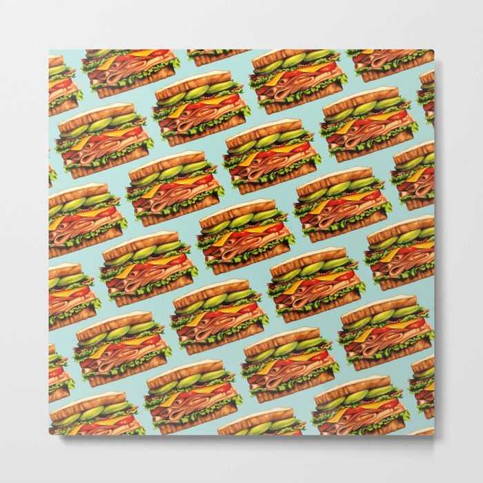 Sandwich Pattern - Turkey Metal Print