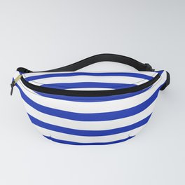 Cobalt Blue and White Stripe Fanny Pack