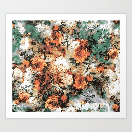 ABSTRACT ROSES Art Print