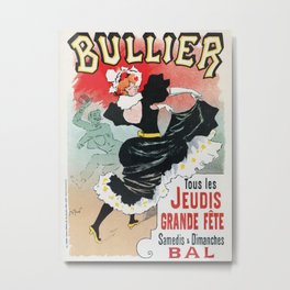 Bullier French dance hall days Metal Print | France, Aap, French, Cancan, Vintage, Digital, Advertisement, Aapshop, Advertising, Drawing 