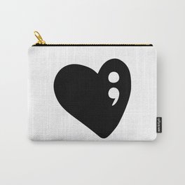 Semicolon Heart for mental health awareness Carry-All Pouch
