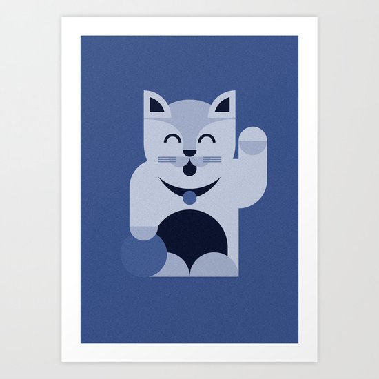 Maneki-neko (Lucky Cat) Art Print