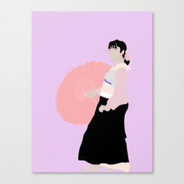 women with umbrella Canvas Print