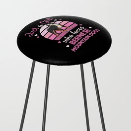 Just A Girl Who Loves Bernese Mountain Dog Dogs Counter Stool