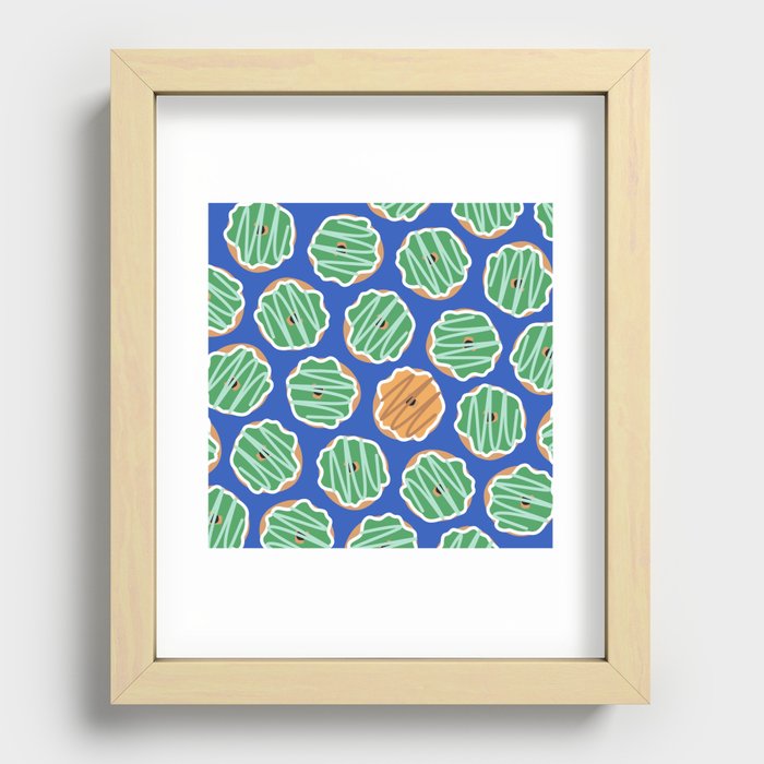 Special and unique doughnut pattern 23 Recessed Framed Print
