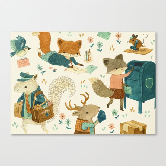 Critter Post Canvas Print