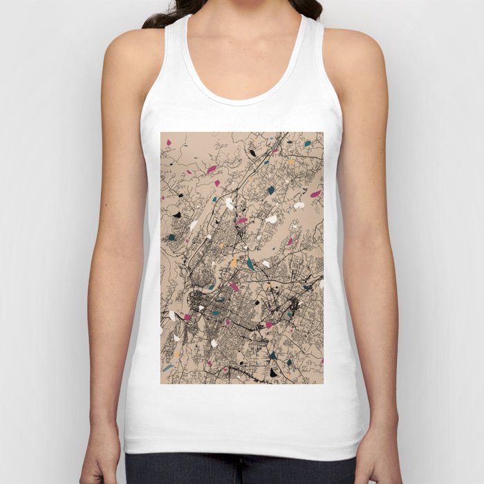 Chattanooga - USA - Eclectic Map Tank Top