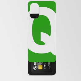 Letter Q (White & Green) Android Card Case