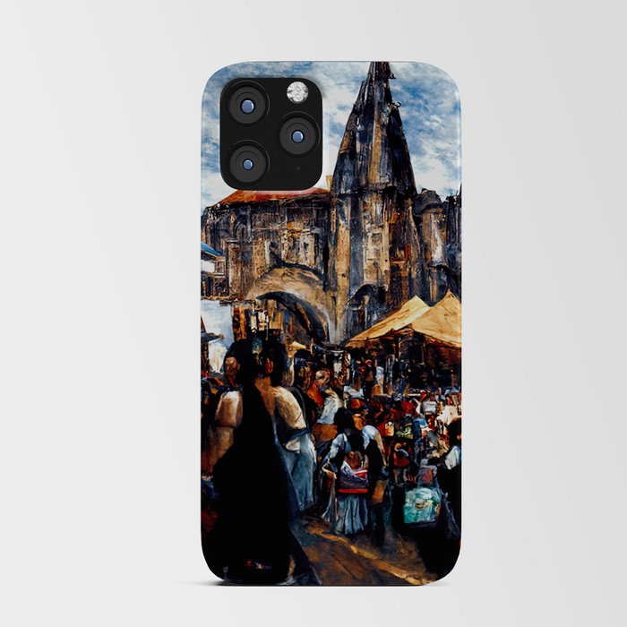 Medieval Fantasy Town iPhone Card Case