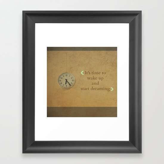 It's time to wake up... Framed Art Print