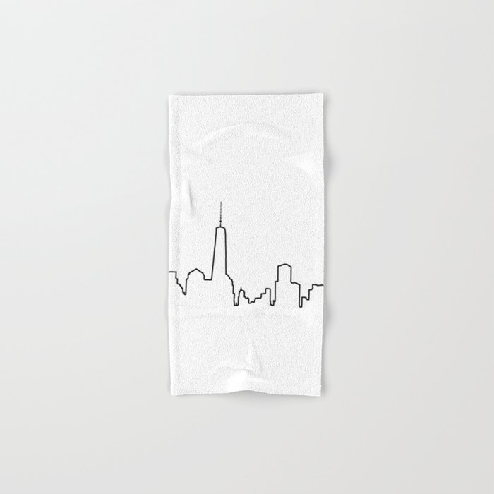 New York Life Line - Conceptual Art - Cityscape Hand & Bath Towel
