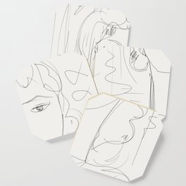 Sketch of a pop girl Coaster