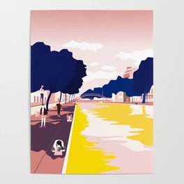 Canal Saint-Martin, Paris Poster