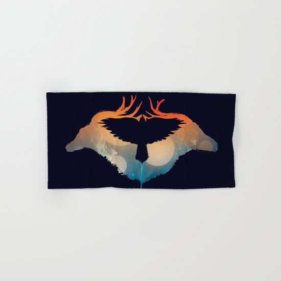 Night sky over savanna Hand & Bath Towel