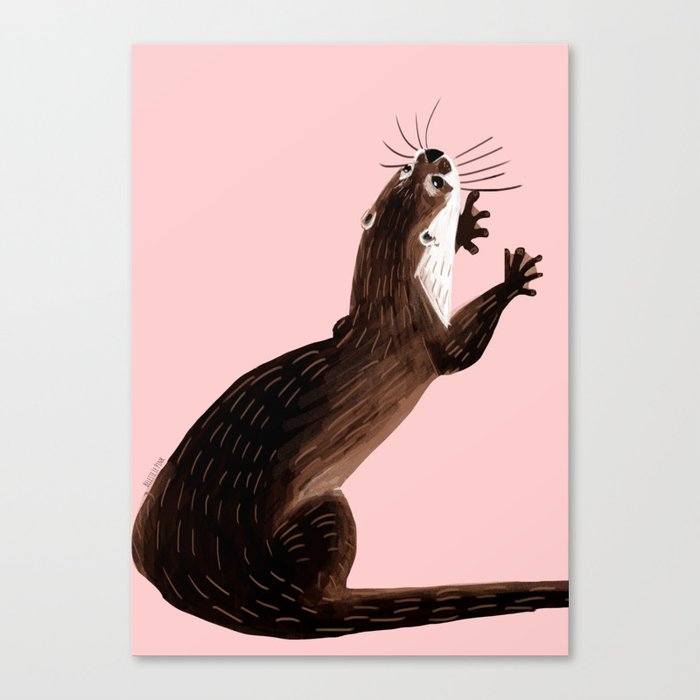 Asian small-clawed otter Canvas Print