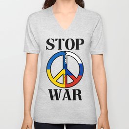 Stop the war in Ukraine V Neck T Shirt