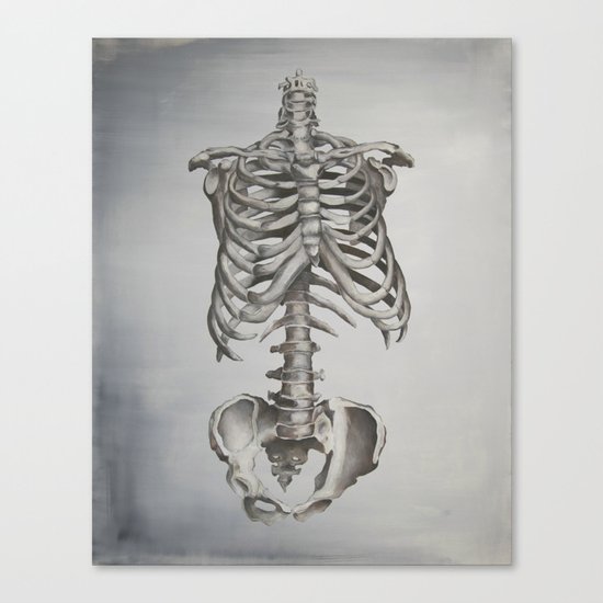 Skeleton Study Canvas Print
