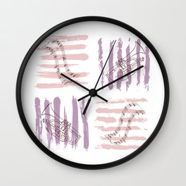 Copy of Musical trumpet pattern with notes Wall Clock
