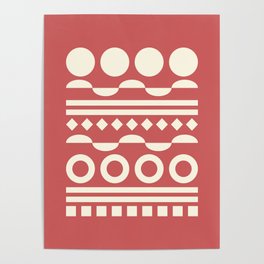 Patterned shape line collection 13 Poster