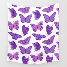 Texas Butterflies – Purple and Pink Pattern Wall Tapestry