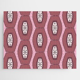 Midcentury Funky Chain Pink Jigsaw Puzzle